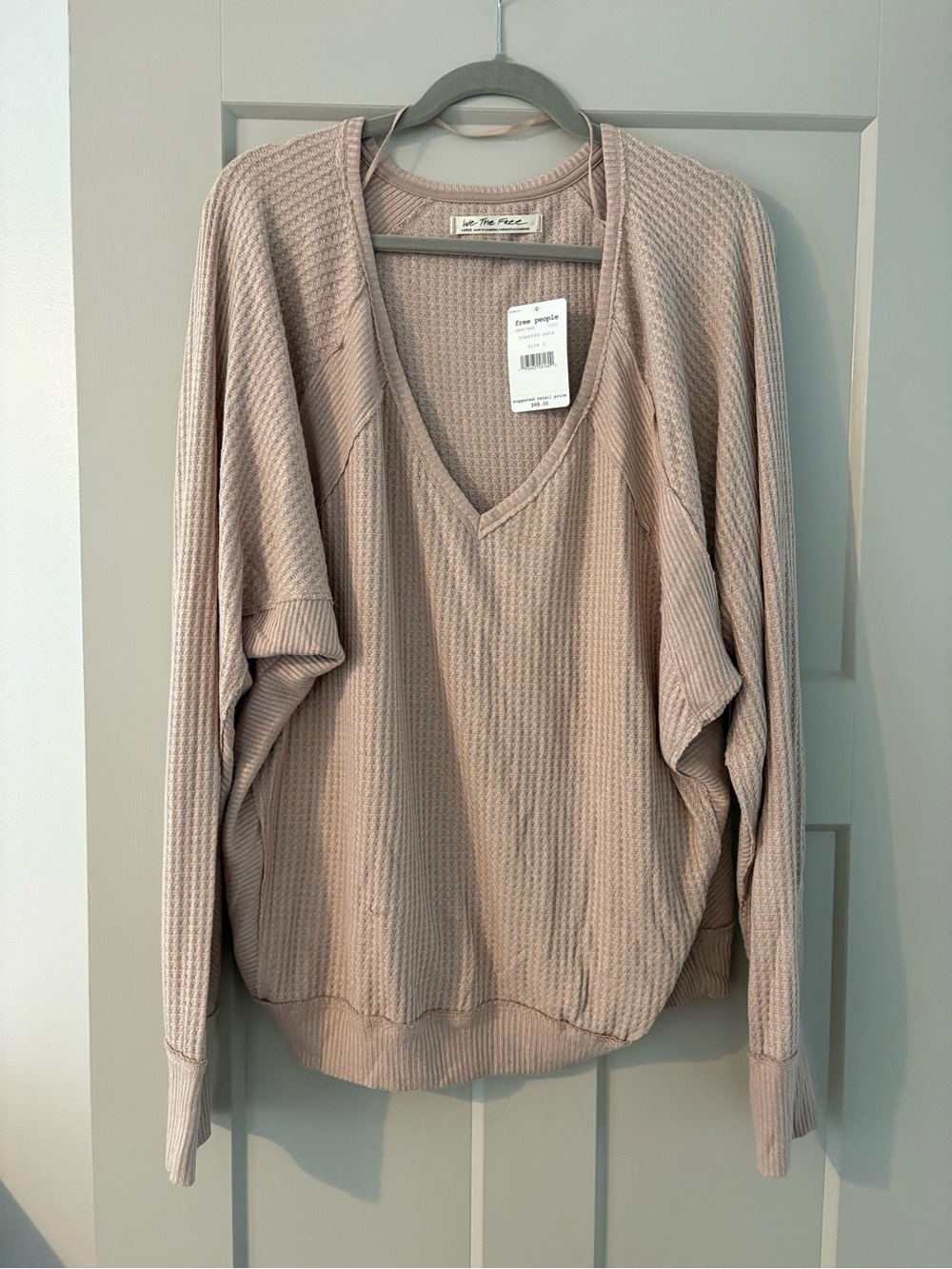 Free People Waffle-Knit V-Neck top